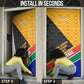 Personalized South Africa Heritage Day Door Cover One Nation Many Stories Geometric Flag Pattern