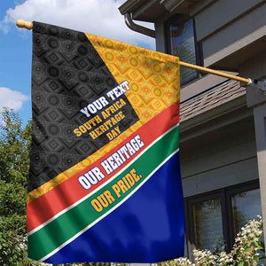 Personalized South Africa Heritage Day Garden Flag One Nation Many Stories Geometric Flag Pattern