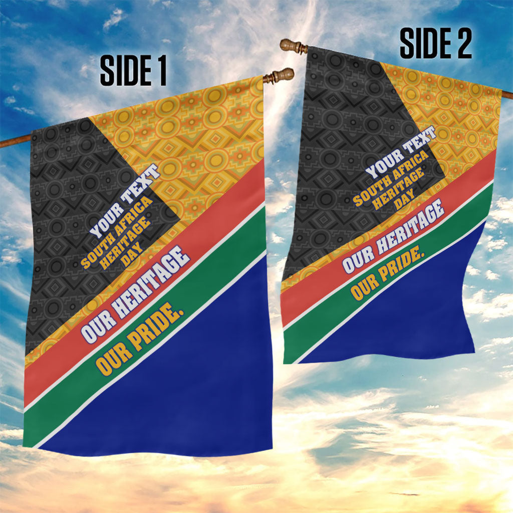 Personalized South Africa Heritage Day Garden Flag One Nation Many Stories Geometric Flag Pattern