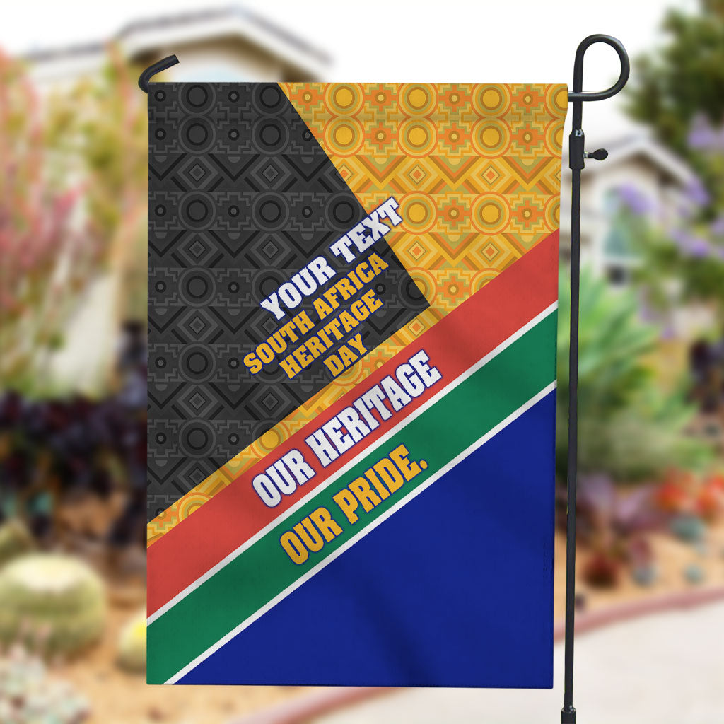 Personalized South Africa Heritage Day Garden Flag One Nation Many Stories Geometric Flag Pattern