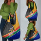 Personalized South Africa Heritage Day Grocery Bag One Nation Many Stories Geometric Flag Pattern