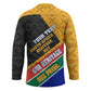 Personalized South Africa Heritage Day Hockey Jersey One Nation Many Stories Geometric Flag Pattern