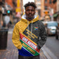Personalized South Africa Heritage Day Hoodie One Nation Many Stories Geometric Flag Pattern