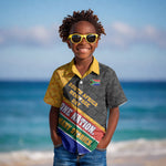 Personalized South Africa Heritage Day Kid Hawaiian Shirt One Nation Many Stories Geometric Flag Pattern