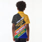 Personalized South Africa Heritage Day Kid Polo Shirt One Nation Many Stories Geometric Flag Pattern