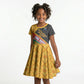 Personalized South Africa Heritage Day Kid Short Sleeve Dress One Nation Many Stories Geometric Flag Pattern