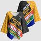 Personalized South Africa Heritage Day Kimono Sleeve Blouse One Nation Many Stories Geometric Flag Pattern