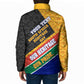 Personalized South Africa Heritage Day Padded Jacket One Nation Many Stories Geometric Flag Pattern