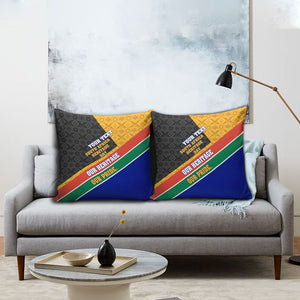 Personalized South Africa Heritage Day Pillow Cover One Nation Many Stories Geometric Flag Pattern
