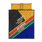 Personalized South Africa Heritage Day Quilt Bed Set One Nation Many Stories Geometric Flag Pattern
