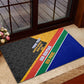 Personalized South Africa Heritage Day Rubber Doormat One Nation Many Stories Geometric Flag Pattern