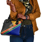 Personalized South Africa Heritage Day Shoulder Handbag One Nation Many Stories Geometric Flag Pattern