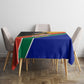 Personalized South Africa Heritage Day Tablecloth One Nation Many Stories Geometric Flag Pattern