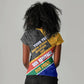 Personalized South Africa Heritage Day Women V-Neck T-Shirt One Nation Many Stories Geometric Flag Pattern