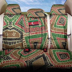 Darfur Sudan Back Car Seat Cover Red Green Beige Tribal Pattern - African Pride
