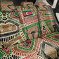 Darfur Sudan Back Car Seat Cover Red Green Beige Tribal Pattern - African Pride