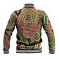 Darfur Sudan Baseball Jacket Red Green Beige Tribal Pattern - African Pride