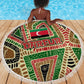 Darfur Sudan Beach Blanket Red Green Beige Tribal Pattern - African Pride
