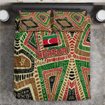 Darfur Sudan Bedding Set Red Green Beige Tribal Pattern - African Pride