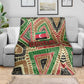 Darfur Sudan Blanket Red Green Beige Tribal Pattern - African Pride