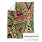 Darfur Sudan Blanket Red Green Beige Tribal Pattern - African Pride