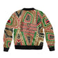 Darfur Sudan Bomber Jacket Red Green Beige Tribal Pattern - African Pride