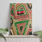 Darfur Sudan Canvas Wall Art Red Green Beige Tribal Pattern - African Pride