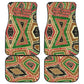 Darfur Sudan Car Mats Red Green Beige Tribal Pattern - African Pride