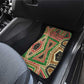 Darfur Sudan Car Mats Red Green Beige Tribal Pattern - African Pride