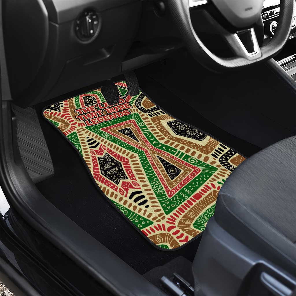 Darfur Sudan Car Mats Red Green Beige Tribal Pattern - African Pride