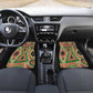 Darfur Sudan Car Mats Red Green Beige Tribal Pattern - African Pride