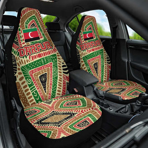 Darfur Sudan Car Seat Cover Red Green Beige Tribal Pattern - African Pride