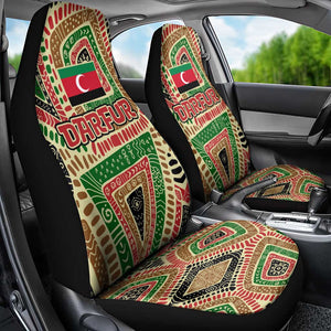 Darfur Sudan Car Seat Cover Red Green Beige Tribal Pattern - African Pride