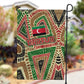 Darfur Sudan Garden Flag Red Green Beige Tribal Pattern - African Pride