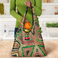 Darfur Sudan Grocery Bag Red Green Beige Tribal Pattern - African Pride