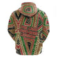 Darfur Sudan Hoodie Red Green Beige Tribal Pattern - African Pride