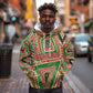 Darfur Sudan Hoodie Red Green Beige Tribal Pattern - African Pride