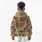 Darfur Sudan Kid Hoodie Red Green Beige Tribal Pattern - African Pride