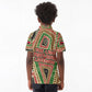 Darfur Sudan Kid Polo Shirt Red Green Beige Tribal Pattern - African Pride