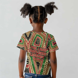 Darfur Sudan Kid T shirt Red Green Beige Tribal Pattern - African Pride