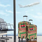 Darfur Sudan Luggage Cover Red Green Beige Tribal Pattern - African Pride