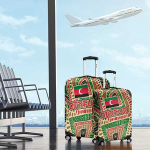 Darfur Sudan Luggage Cover Red Green Beige Tribal Pattern - African Pride