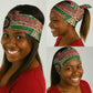 Darfur Sudan Neck Gaiter Red Green Beige Tribal Pattern - African Pride