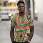 Darfur Sudan Polo Shirt Red Green Beige Tribal Pattern - African Pride