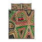 Darfur Sudan Quilt Bed Set Red Green Beige Tribal Pattern - African Pride