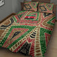 Darfur Sudan Quilt Bed Set Red Green Beige Tribal Pattern - African Pride