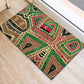 Darfur Sudan Rubber Doormat Red Green Beige Tribal Pattern - African Pride