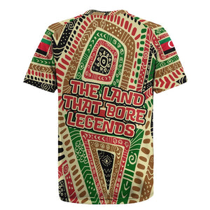 Darfur Sudan Rugby Jersey Red Green Beige Tribal Pattern - African Pride