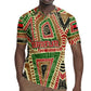 Darfur Sudan Rugby Jersey Red Green Beige Tribal Pattern - African Pride