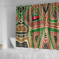 Darfur Sudan Shower Curtain Red Green Beige Tribal Pattern - African Pride